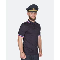Рубашка поло ПОЛИЦИЯ М-560 к/р, Синяя триколор (56/3 (182-188))