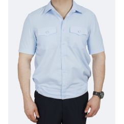 Рубашка ПОЛИЦИЯ (Распродажа) к/р на резинке, Св. голубая  (46/5)