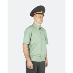 Рубашка офисная РОСГВАРДИЯ к/р на резинке, Спаржа (48/5)