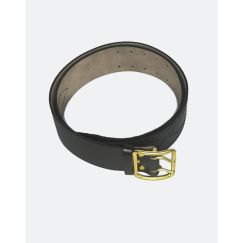 Ремень офицерский кожаный, Черный (4)