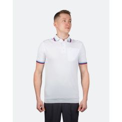 Рубашка поло ПОЛИЦИЯ к/р, Белая триколор (60/2 (170-176))