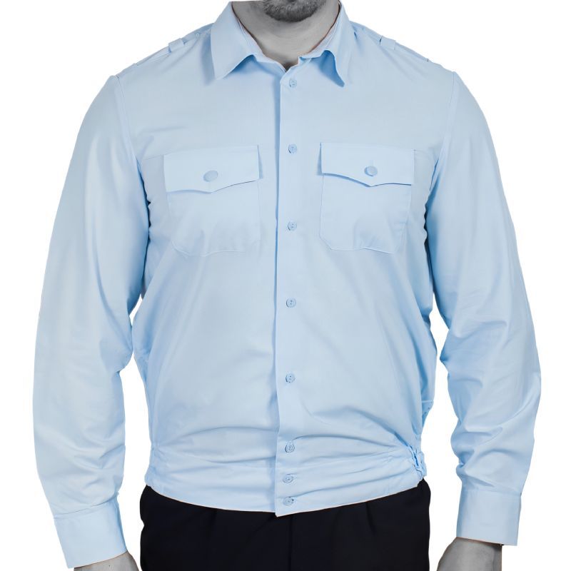 Рубашка ПОЛИЦИЯ д/р на резинке, Св. голубая